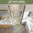34-35.4" W x 72" H Pivot Shower Door with 1/4" 6mm Tempered Glass, Matte Black-121870783