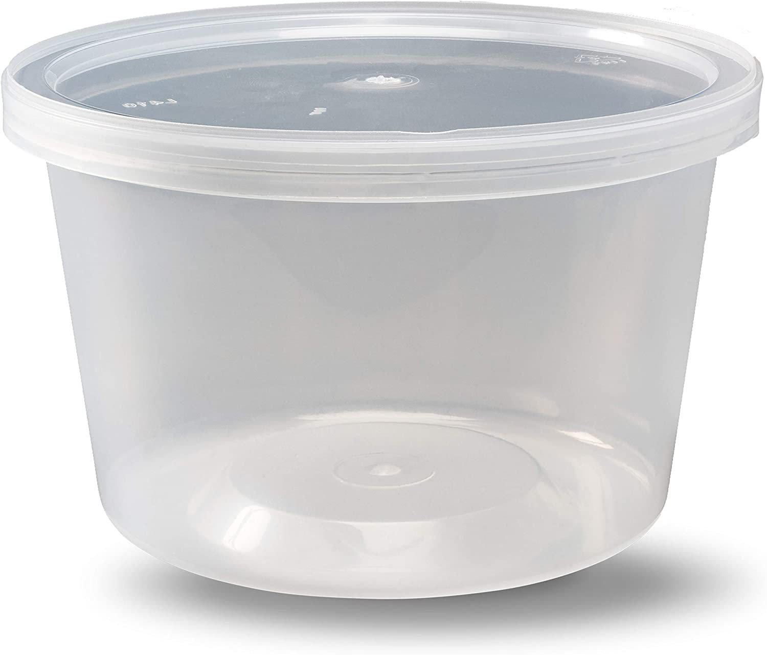 Premium Heavy Duty Plastic Microwaveable, Stackable 8oz Deli Containers  with Airtight Lid