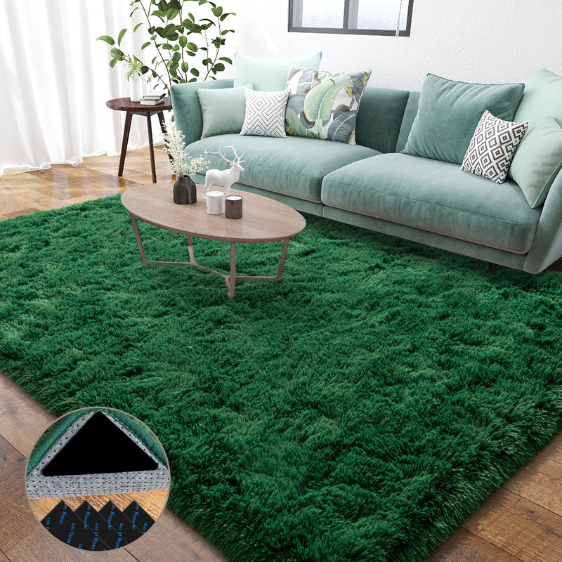8×10ft Solid Color Rug Fluffy Shag Area Rug Indoor Carpet for Living Room Bedroom Bedside Nursery Kids' room