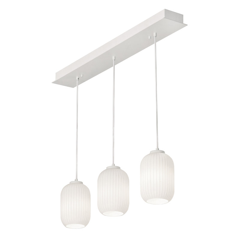 Darval 3 - Light White Kitchen Island Pendant