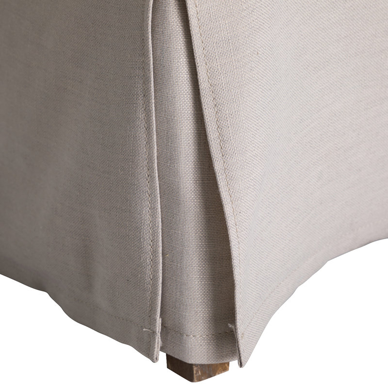 Whitfield Fabric Wing Back Arm Chair in Ivory Beige
