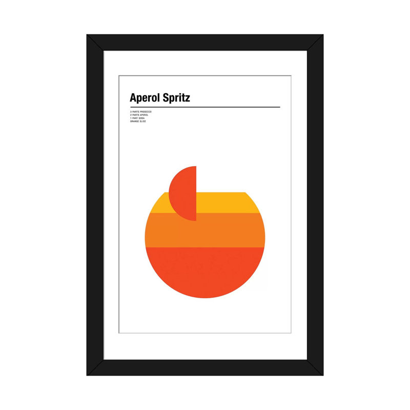 « aperol spritz », impression sur toile, Toile tendue, Blanc, H 32 po x l 24 po x P 1 po