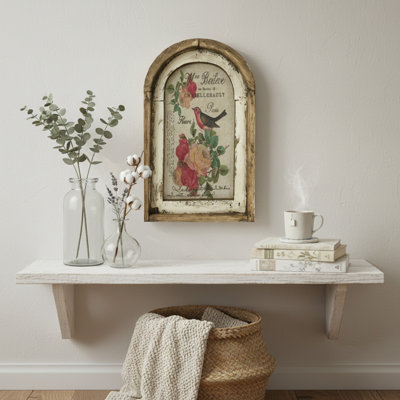 Rustic Wooden Vintage Wall Decor | Farmhouse Art Decorations For Living Room, Home Office, And Nursery(12X8 Inch, 3D With Frame)