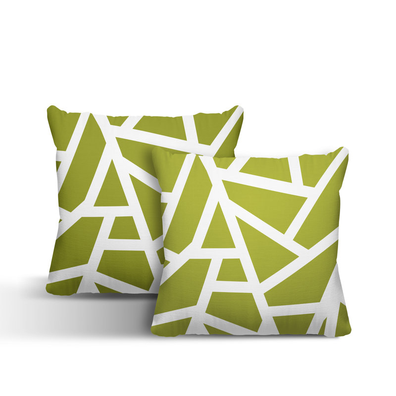 Coussin Clarion, L 15 po x H 15 po, Chartreuse
