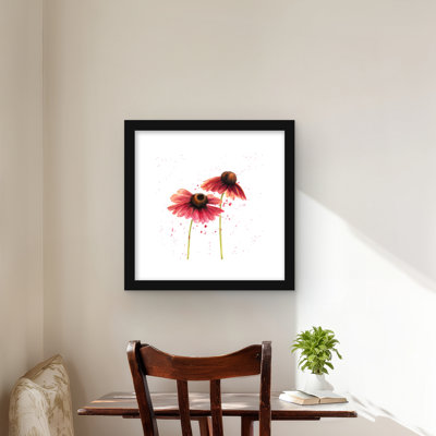 Deux marguerites roses - reproduction encadrée pour la décoration intérieure