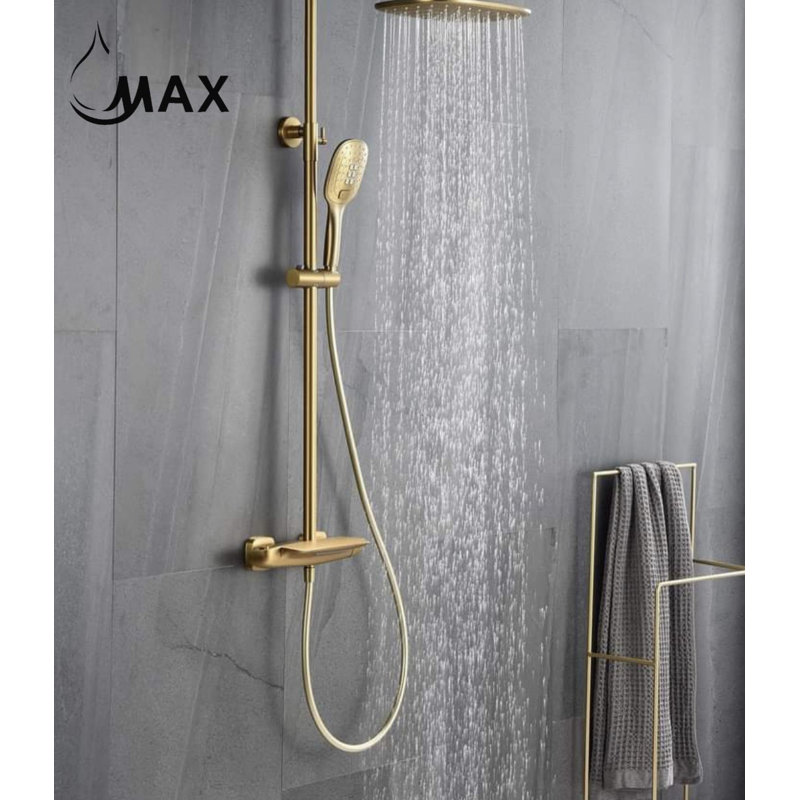 Système de douche complet, Or brossé