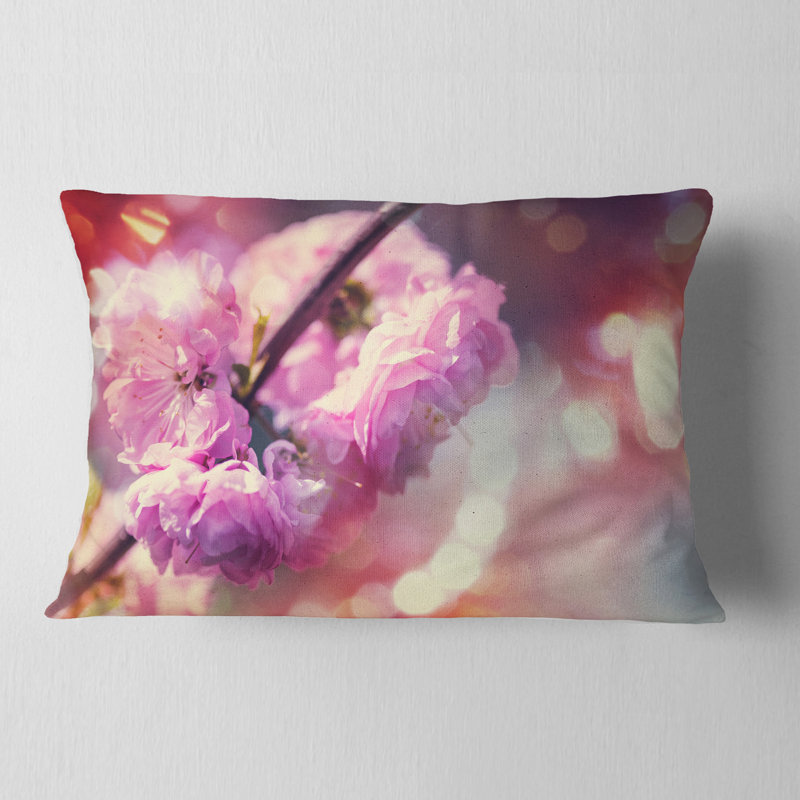 Coussin lombaire floral à fleurs à arbre floral