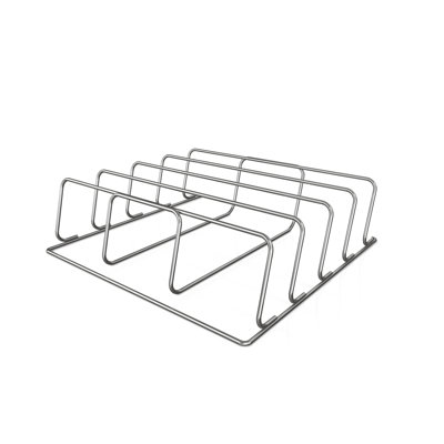 Ninja Woodfire Rib Rack, Compatible With Og800 And Og900 Series, Smokes 4 Full Racks Of Ribs, Elevates Ribs For All-around Airflow, Even Bark, Steel, Silver