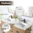 Arbios 60"  Quartz Double Vanity Top with Sink Faucet Holes-92756957