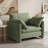  42.1" Oversized Accent Chair, Modern Upholstered Reading Armchair With 33.6" Wide Seat, Ergonomic 120° Backrest, 2 Pillows For Living Room, Chenille-586078809