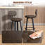 Ensemble de 2 tabourets de bar pivotants, hauteur comptoir, brun-364175991
