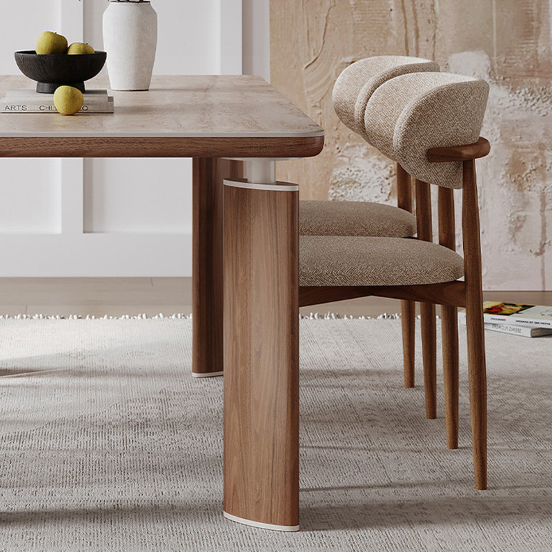 Ensemble de table de salle à manger Durable Rock Slab, H 29,52 po x L 70,86 po x l 31,49 po
