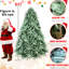 Centre de table de 48 pouces de Noël bleu, 592 pointes, structure à charnières pour une installation sans effort, base en métal et arbre festif de Noël de 4 pi avec branches Pe +, conception et installation rapides