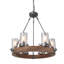 Lustre en bois 6 lumières Temescal-321883908