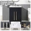 Ensemble de meuble-lavabo simple 24 po noir