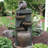 Weather-Resistant Cascading Earthenware Pottery Outdoor Water Fountain