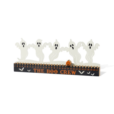 18" L Wood Ghost Silhouette Countdown Sign