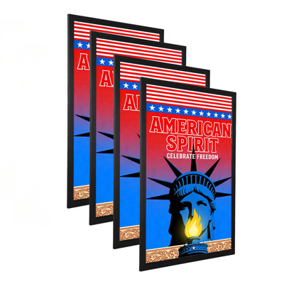 24X36 Poster Frame 4 Pack, Black Picture Frame With Acrylic Glass, Wood Wall Display Frame For Vertical Posters, Home Decor Movie Posters