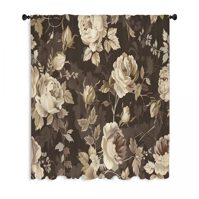 Rideau transparent en polyester Ajamu, L 50 po x L 84 po