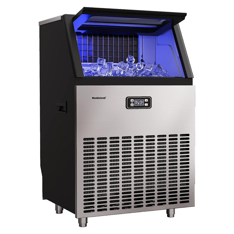 SMAGREHO 200 Lb. Machine à glaçons autoportante à glaçons quotidiens