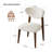 Beige Bouclé Upholstered Dining Chair With Solid Wood Legs, No Assembly Required