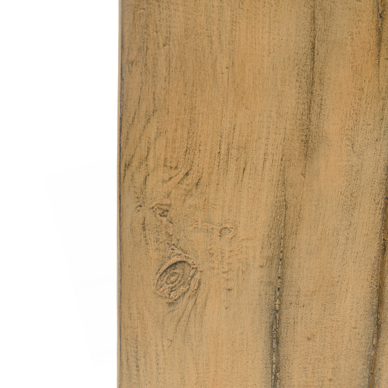 Petite table de bout à colonne carrée, Naturel, H 18,05 po x l 14,3 po x P 14,3 po