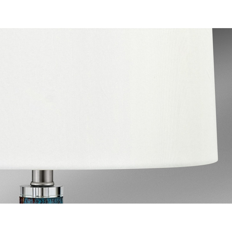 Lampe de table 29 po bleu foncé et blanc avec port USB Sesto