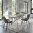 Ellie Dining Chairs in Gray faux Leather, Set of 2