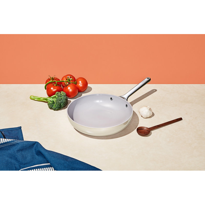 Caraway Nonstick Ceramic Fry Pan, 10.5", Cream
