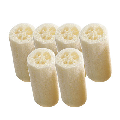 6 pièces éponge à récurer à la main anti-huile naturelle Luffa Luffa Luffa éponge de nettoyage pour la cuisine, le corps et la douche