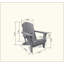 Chaise Adirondack pliante en PEHD avec porte-gobelet double - Chaise Adirondack en composite avec texture bois-1976123681