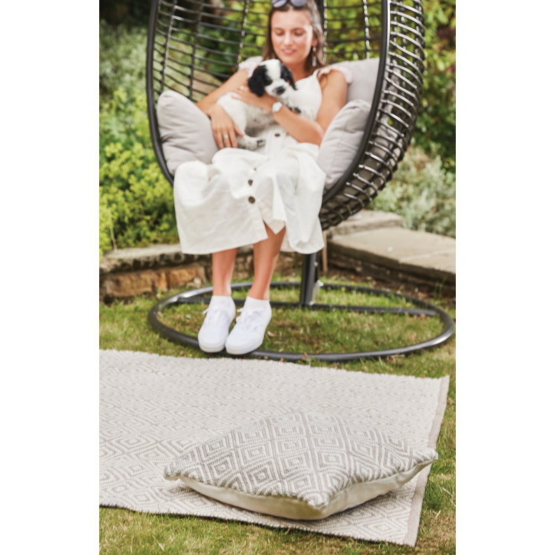 Lorou Geometric Hand Tufted Indoor / Outdoor Area Rug, Rectangle 160 x 230cm