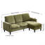 Canapé modulaire en L à 3 places en chenille de conception moderne avec méridienne de rangement pour appartement, studio, bureau, salon, canapé en L-1764891093