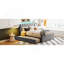 Lit plateforme tapissier avec lit gigogne double Teddy-666011030