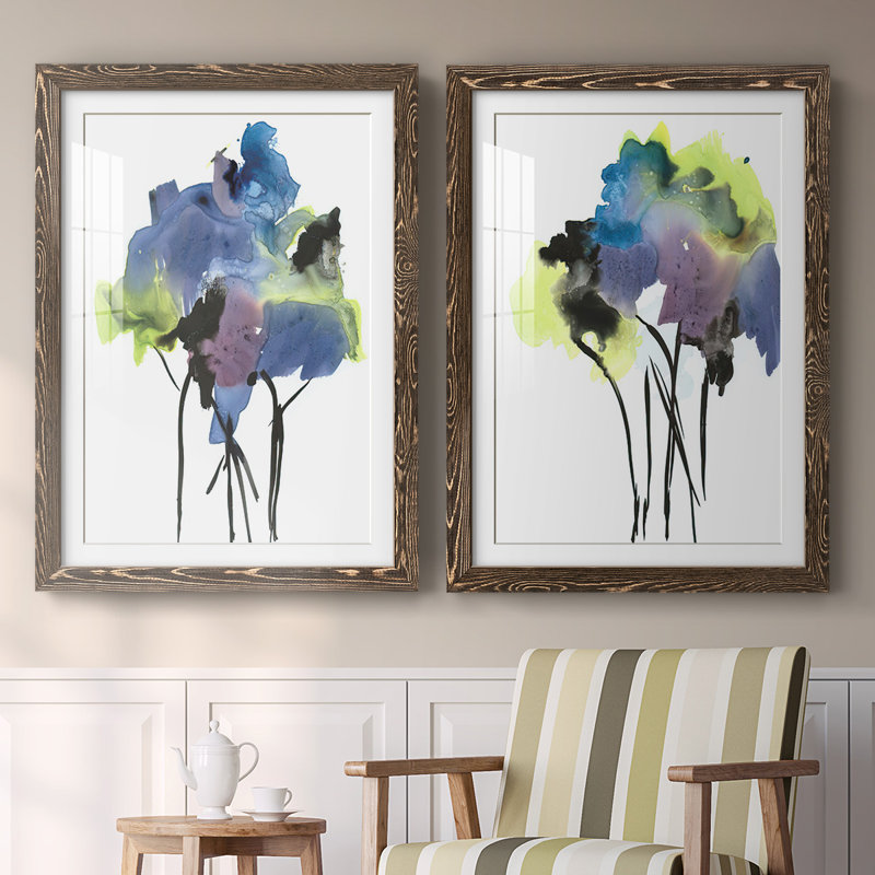 Nature 's Bouquet I-Premium, reproduction encadrée - prête à être accrochée, Noyer, H 31,5 po x l 88 po x P 1,5 po