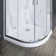 38" W x 38" D x 3" H Round Corner Shower Pan with Corner Drain Assembly Included Shower Base White