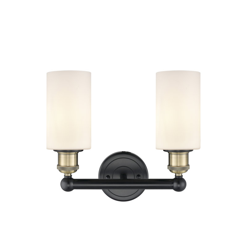 Caldello 2 - Light Dimmable Vanity Light, Matte White, Black Antique Brass