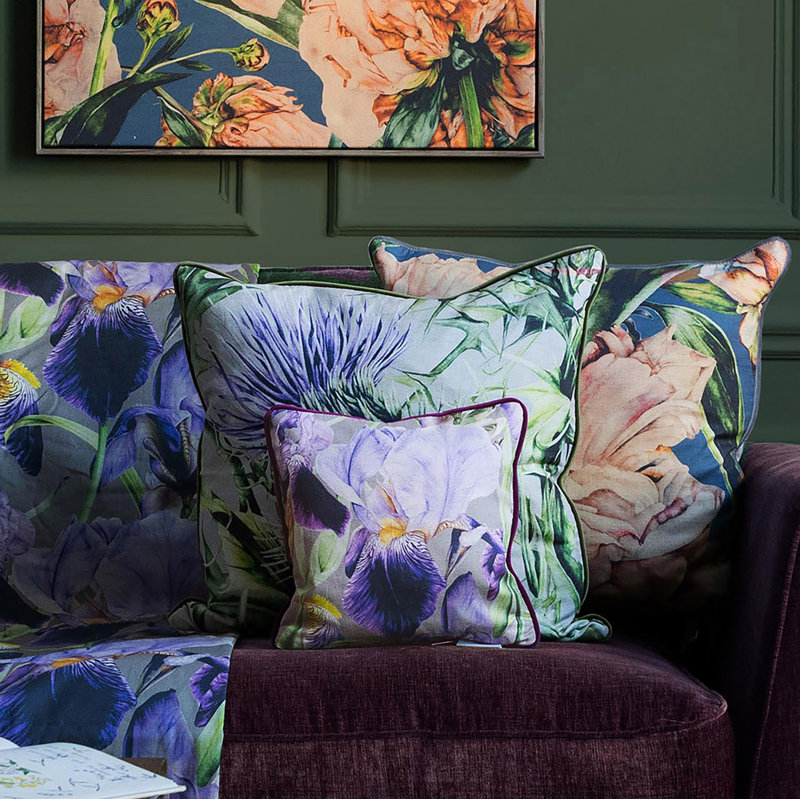 Elva Floral Throw Cushion, 30cm x 30cm