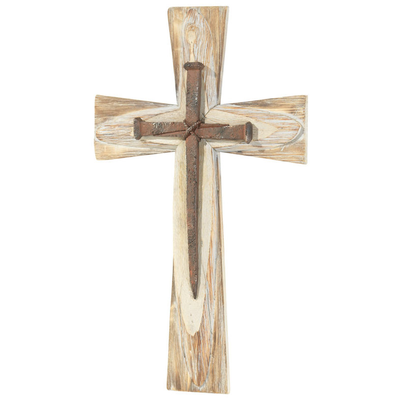 Décoration murale croix en bois