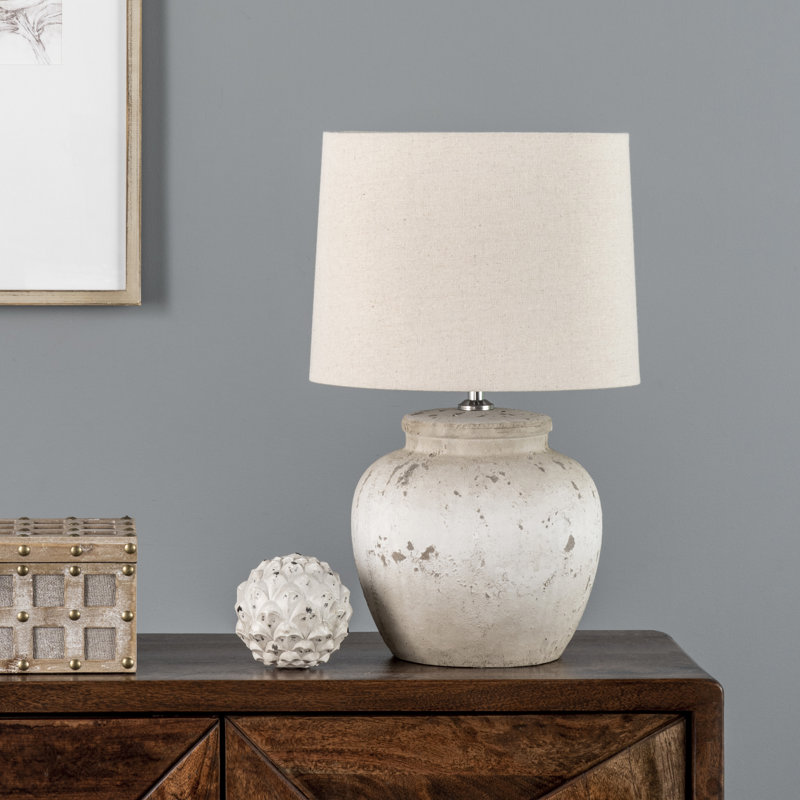Lampe de table grise 19,5 po Muskota