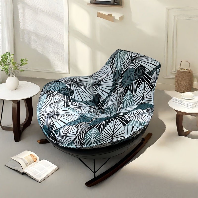 Chaise berçante moderne rembourrée