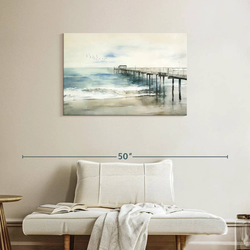 Idyllic coastal jetty Aletra, H 24 po x l 36 po