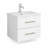 24" Wall-Mounted Glossy White Bathroom Vanity with Soft-Close Doors and Ceramic Sink