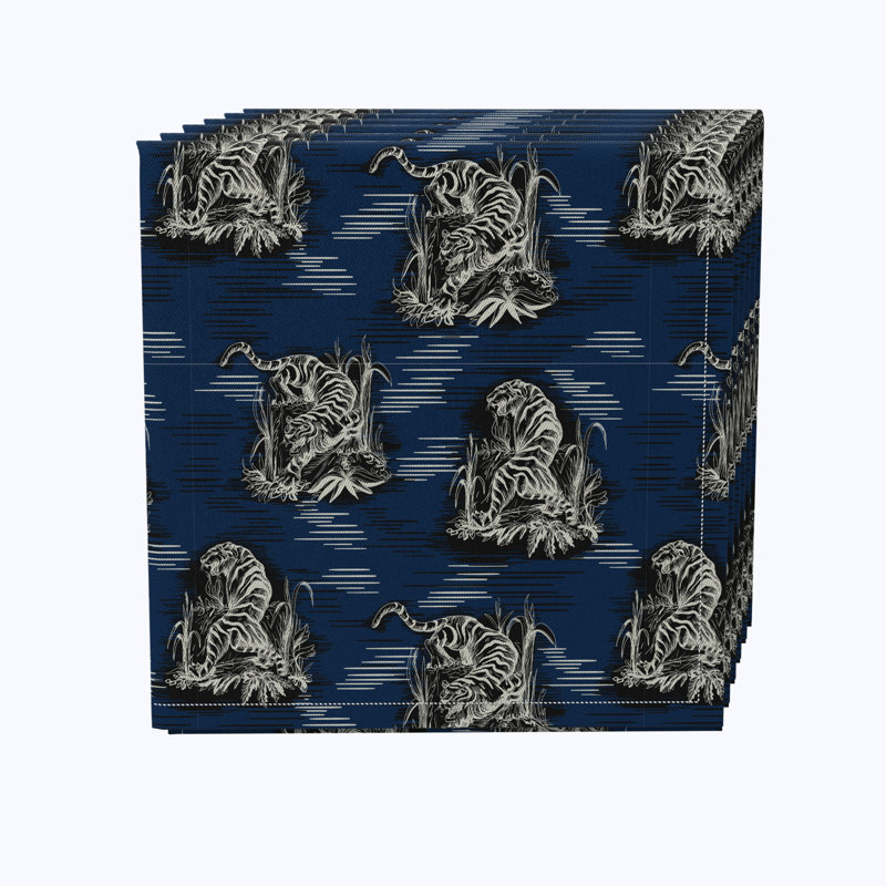 100% Cotton Abstract Square Napkin