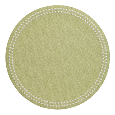 Pearls Vinyl Round Placemats