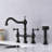 Bridge Dual Handles Kitchen Faucet With Pull-Out Side Spray In-104406387