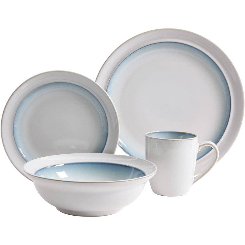 Elnathan Elite Lawson 16 Piece Dinnerware Set, Service for 4
