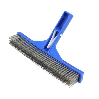 9.75-Inch Blue Stainless Steel Algae Brush For Cement Pools