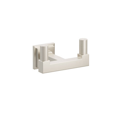 Emtek Select Double Hook w/ Step Square Rosette, Square Stem & Knurled Tip