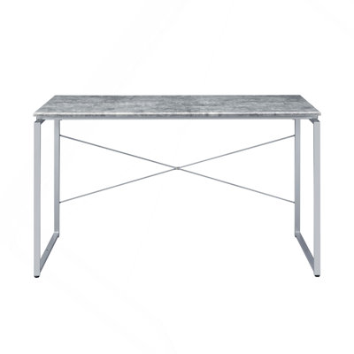 Faux Concrete Top Rectangular Writing Desk